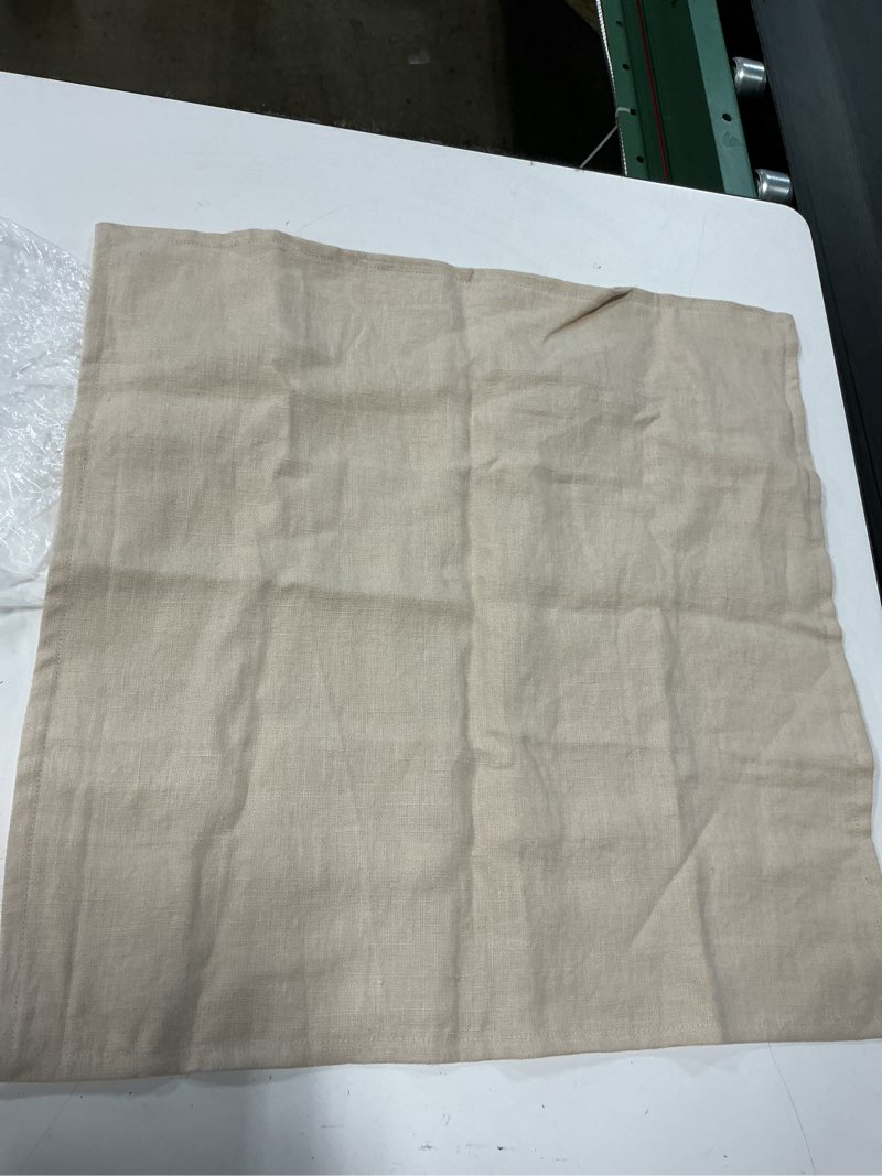 Condition photo showing Good Condition for european linen flange edge pillow cover, 20x20, natural 1 pack