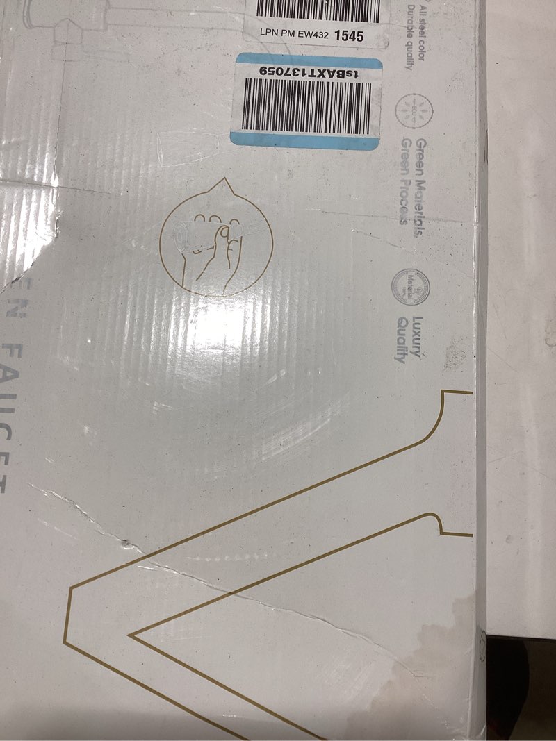 Condition photo showing New/Like New for Kitchen Faucet with Pull Down Sprayer Multitask Mode Single Handle High Arc Pull Out Kitchen Sink Faucet Offers Efficient Cleaning for RV (Silver)