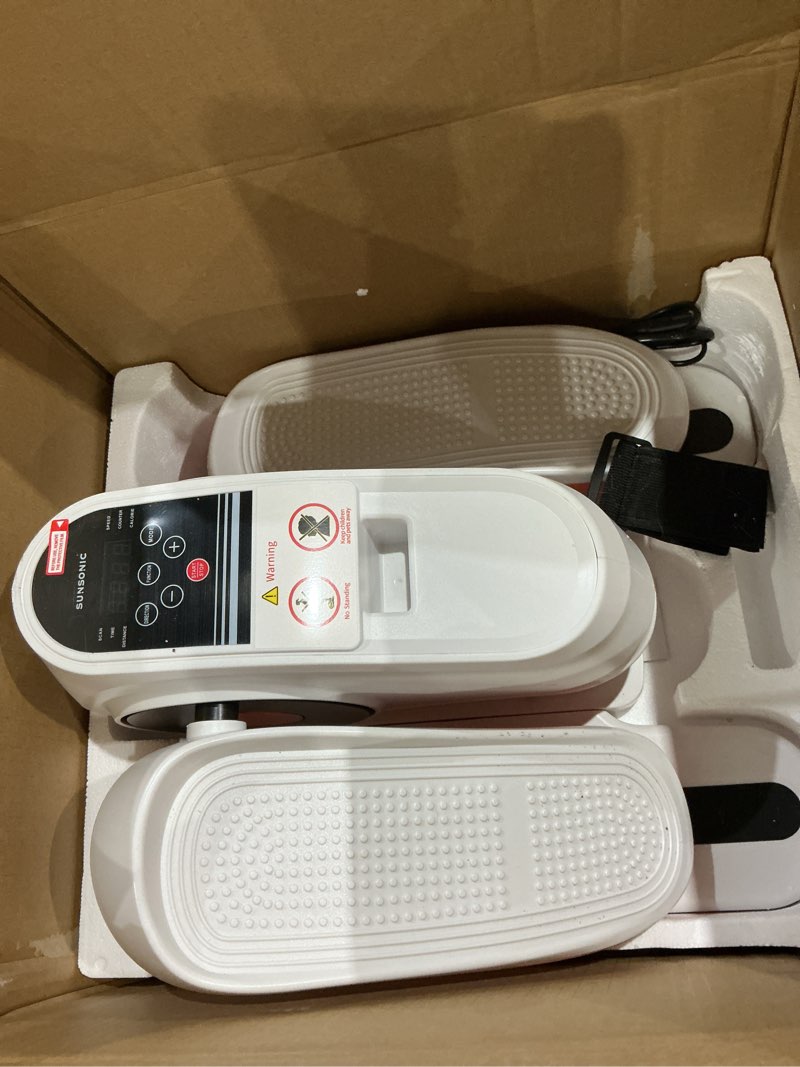 Condition photo showing As Is for under desk elliptical machine with remote control, 16 adjustable speed electric ellipse leg exerciser pro as seen on tv for senior, portable quiet seated pedal exerciser 001-806-white