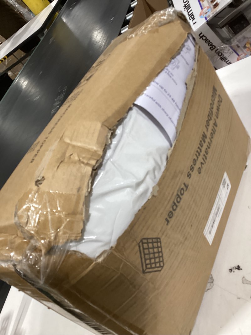 Condition photo showing New/Like New for elemuse queen mattress topper for back pain, extra thick mattress pad cover, plush soft pillowtop with elastic deep pocket, overfilled down alternative filling white queen