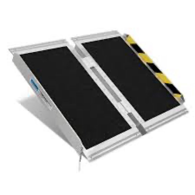 Neowism Protable Wheelchair ramp 2FT,Non-Slip Folding Aluminum Handicap Ramps,Threshold Ramps for Ho