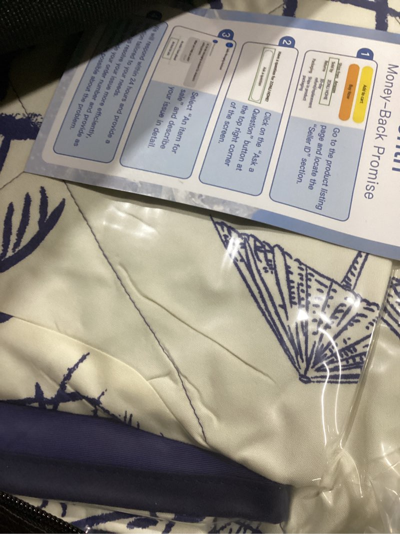 Condition photo showing Good Condition for ZonLi Cooling Blanket for Hot Sleepers, 90"x108" King Size Lightweight Cool Touch Breathable Summer Blanket for Night Sweats, All-Season Cold Blankets, Coastal Blue Coastal Blue King (90''x108'')