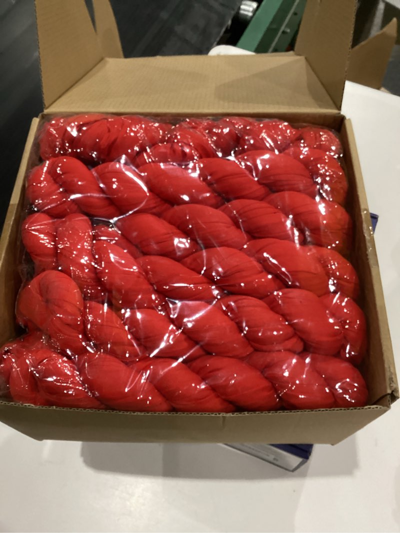 Condition photo showing New/Like New for Wokceer Cheesecloth Table Runner 12Pack 10FT Red Gauze Christmas Fall Cheese Cloth Table Runner for Party Long Rustic Sheer Thanksgiving Table Runners for Baby Bridal Shower Wedding Easter Table 12 Pack Red