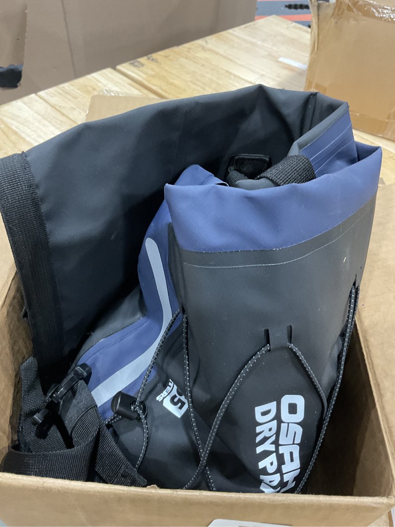 Condition photo showing Good Condition for osah drypak waterproof backpack dry bag 35l/55l/85l – heavy duty roll-top hiking backpack sack keeps gear dry for travel, kayaking, boating, camping, rafting and fishing blue 55l