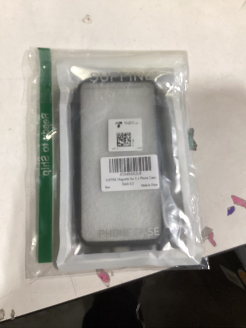 Condition photo showing Good Condition for SUPFINE Magnetic for iPhone 17 Case (Compatible with MagSafe)(Military Grade Drop Protection) Translucent Matte Shockproof with Anti-Fingerprint Phone Cover,Black Black iPhone 17