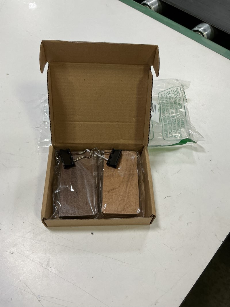 Condition photo showing New/Like New for set of 2 portable sketchbook palette, wooden mini paint palette with clips, magnetic travel watercolor mixing tray box with lid for gouache, acrylic paint, 8 grid