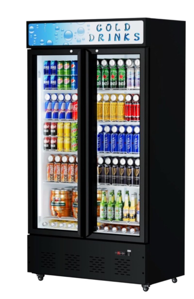 30 cu.ft. commercial beverage refrigerators glass door refrigerator upright display cooler with soft led light and adjustable shelves for restaurant grocery stores home