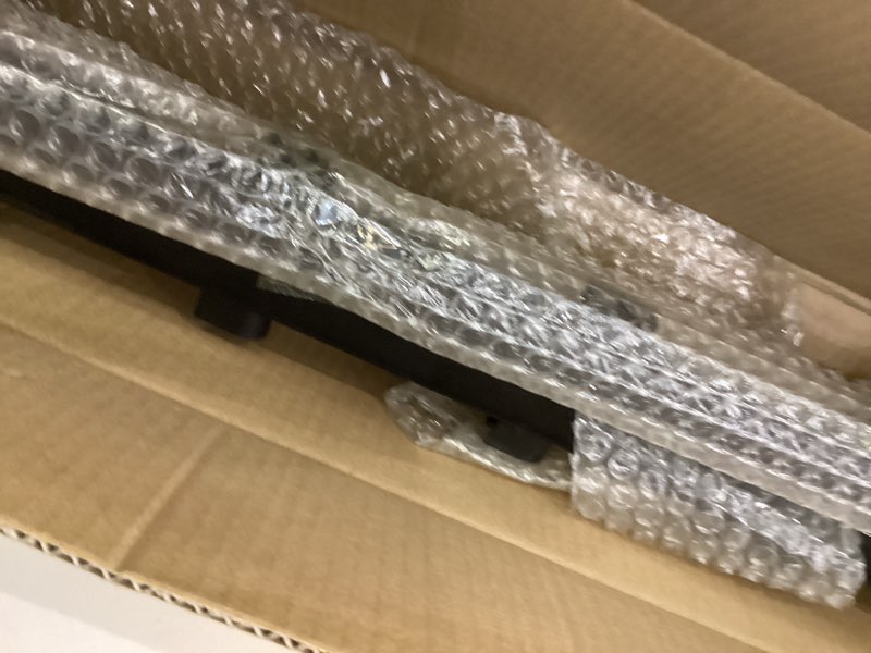 Condition photo showing As Is for Yonynise Ribbon Storage Organizer,31.5-inch Width Wall Mounted Ribbon Holder Rack,7 Tier Large Capacity Metal Ribbon Storage for Craft Room,Flower Shop,Cake Shop,Gift Wrapping Paper,Black 4"D x 31.5"W x 35.4"H Black