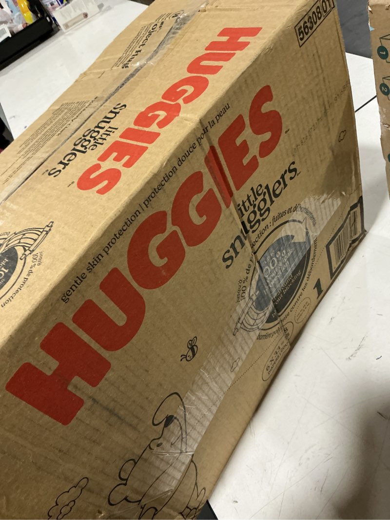 Condition photo showing New/Like New for huggies size 1 diapers, little snugglers diapers, size 1 (8-14 lbs), 198 count (6 packs of 33), packaging may vary