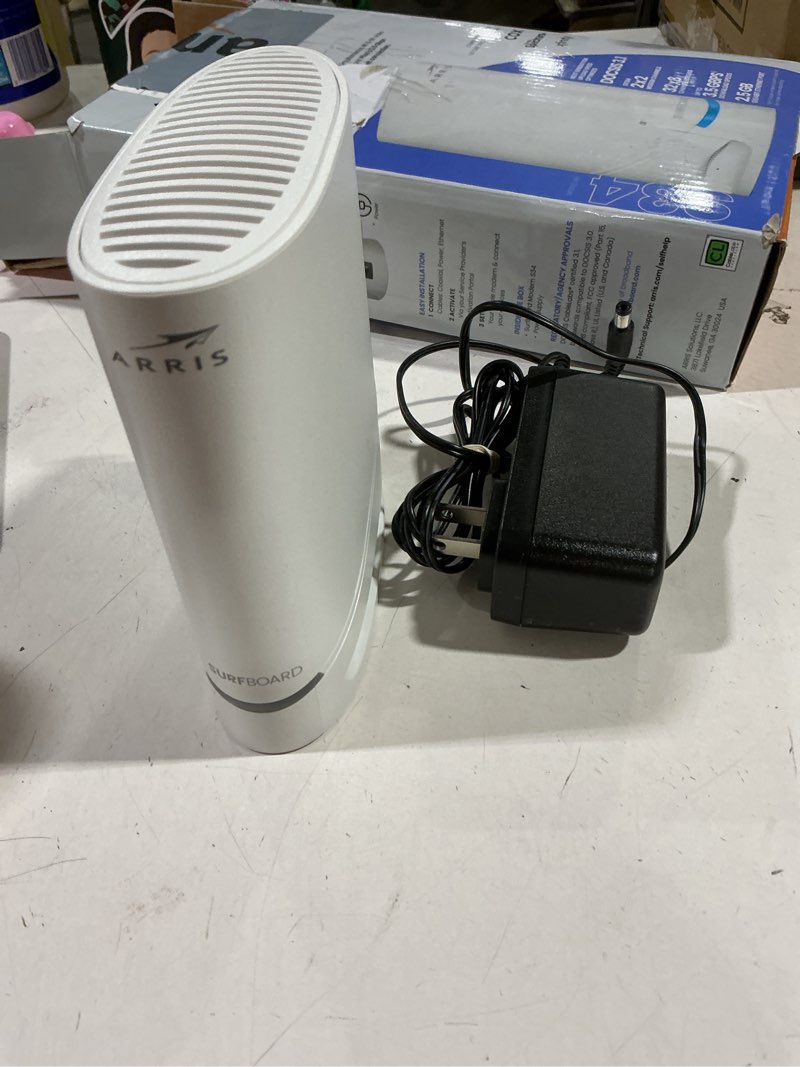 Condition photo showing Good Condition for Arris Surfboard S34 DOCSIS 3.1 Multi?Gig Cable Modem | 2.5Gbps + 1Gbps Ethernet Ports | Xfinity, Cox, Spectrum for Cable Internet Plans up to 2.5Gbps Next Gen Upstream. Modem Only, Router Required