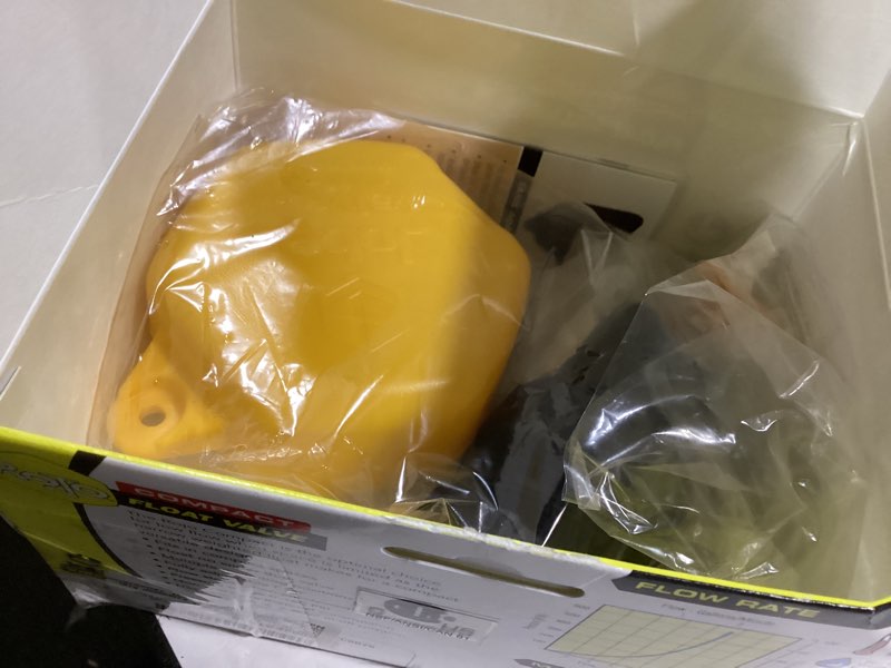 Condition photo showing Good Condition for Jobe Valves J-RJVC0075 Rojo Compact Low-Pressure Valve with 2" Narrow-Weighted Float, 2" Extension Arm, 20L/Min, 150PSI, 3/4" NPT Inlet, Yellow/Black