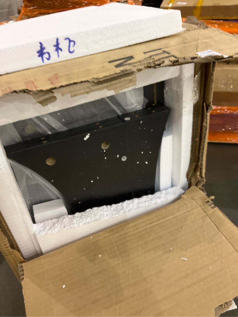 Condition photo showing As Is for Merax Modern Wood 5 Tier Bookshelves, Bookcases Set of 2, Farmhouse Two-Tone Storage Cabinet with Ad