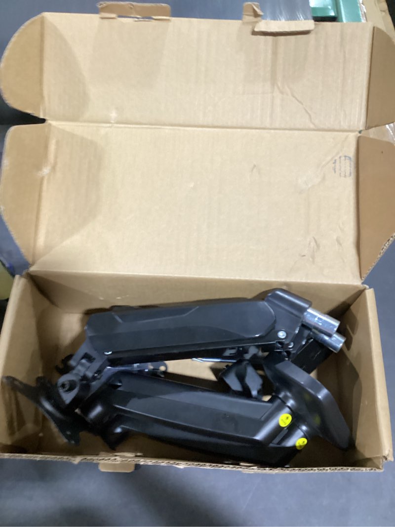 Condition photo showing As Is for HUANUO Dual Monitor Stand, Fully Adjustable Gaming Monitor Desk Mount for 13–32? Computer Screens, Full Motion VESA 75x75/100x100 with C-Clamp & Grommet Base, Each Arm Holds 4.4 to 19.8 lbs Black 13-32 Inch