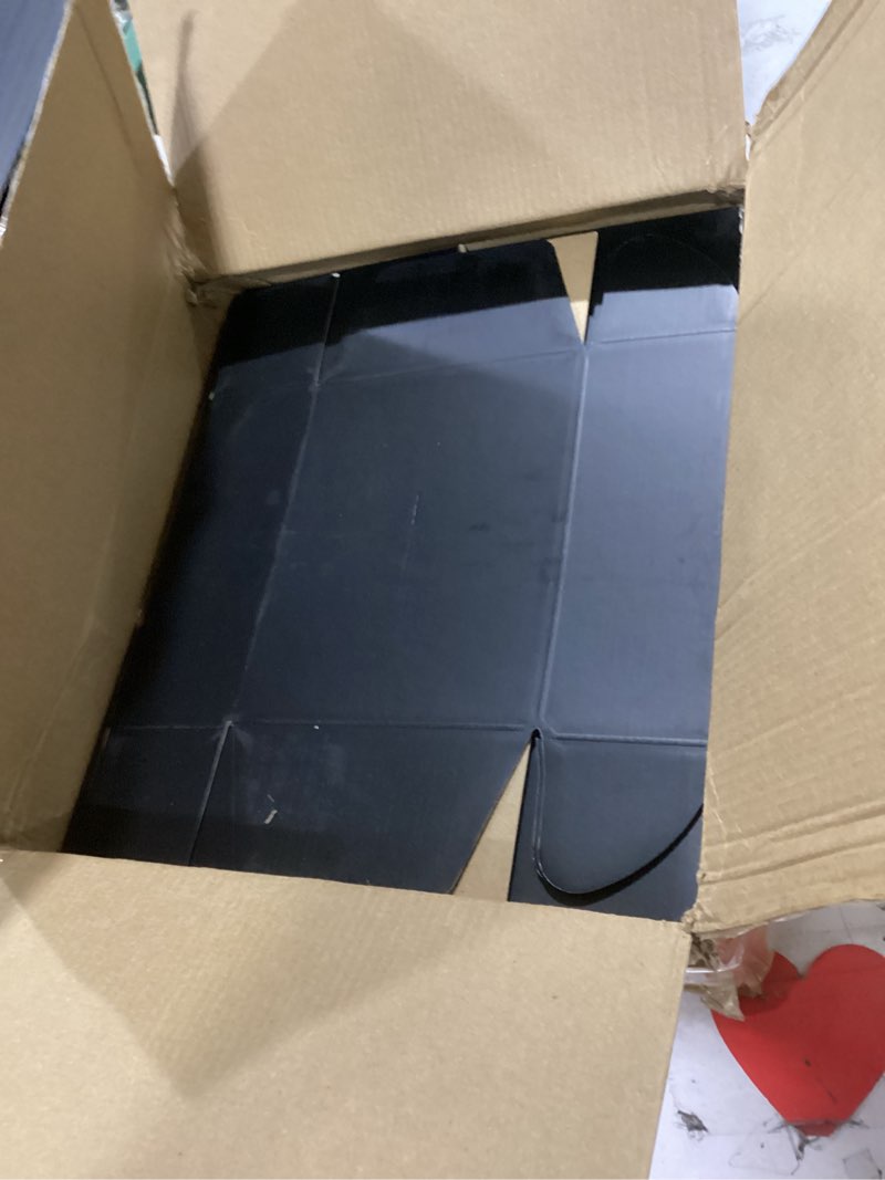 Condition photo showing As Is for (only 10 of 30} 30 pack 8x6x3 inches black shipping boxes, corrugated mailer boxes, packaging boxes for products, recyclable cardboard box, flat literature mailers for gifts, clothings by mailing black 8*6*3 inch