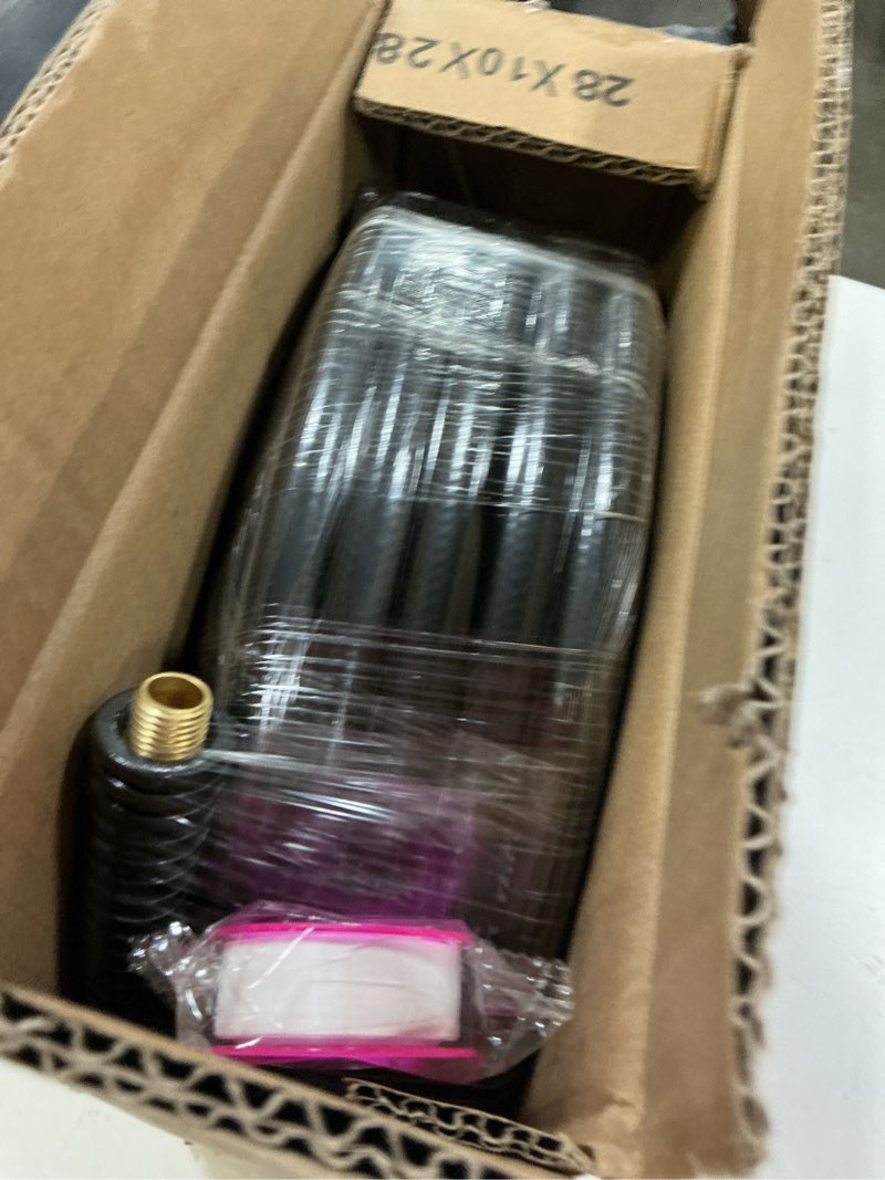 Condition photo showing New/Like New for 3/8" hybrid air hose, 50ft air compressor hose,heavy duty, lightweight, kink resistant, all-weather flexibility with 1/4-inch industrial quick coupler fittings, bend restrictors, 300 psi, black 50ft 1pack
