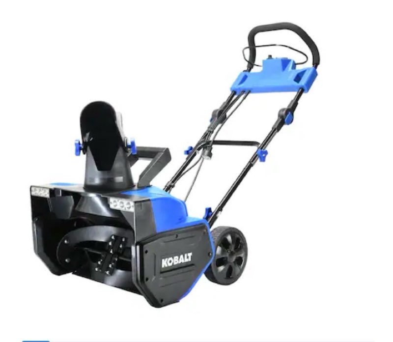 kobalt 21-in single-stage push corded electric snow blower
