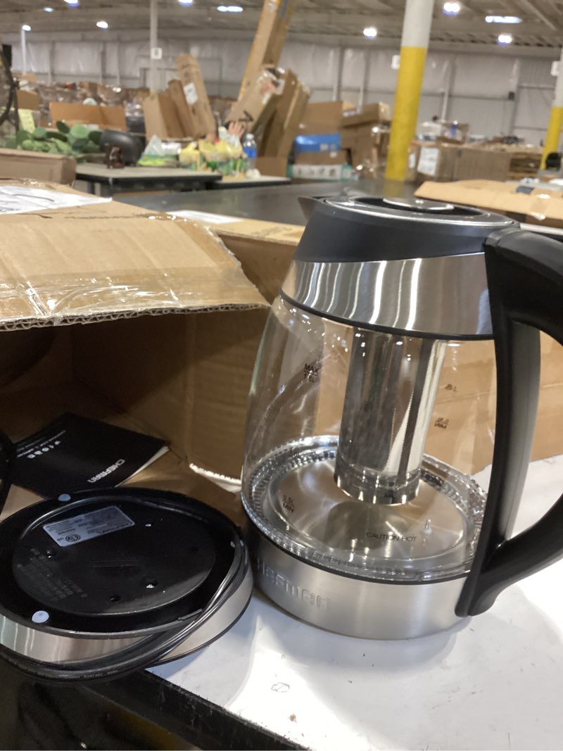 chefman electric kettle with temperature control, 5 presets led indicator lights, removable tea infu