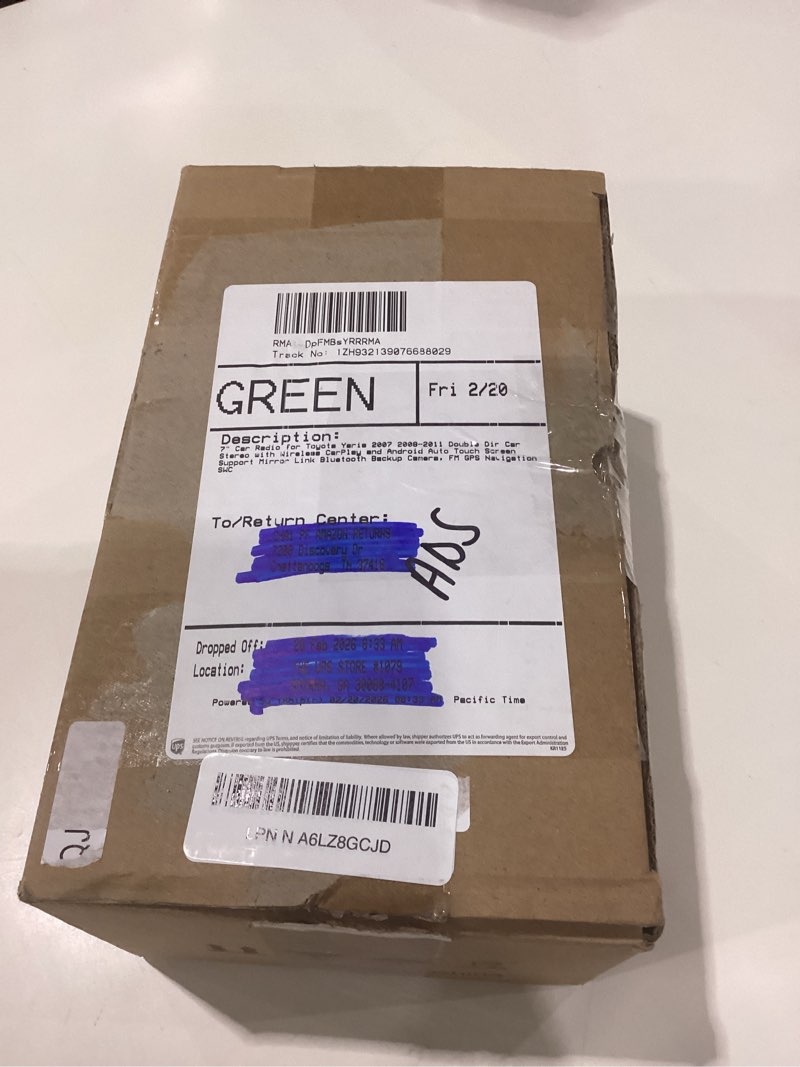 Condition photo showing As Is for USED SCRATCHED 7\" Car Radio for Toyota Yaris 2007 2008-2011 Double Din Car Stereo with Wireless CarPlay and Android