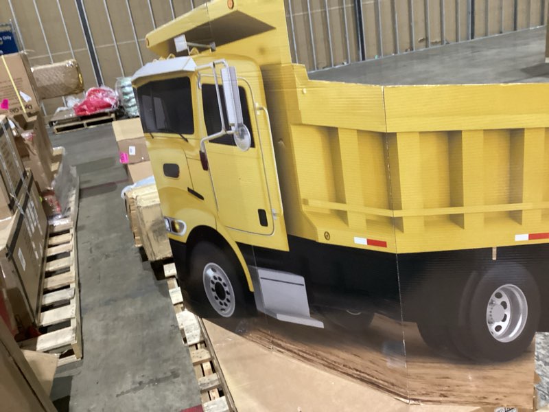 Condition photo showing Good Condition for Cardboard People Construction Dump Truck Cardboard Cutout Standup Construction Dump Truck One Size
