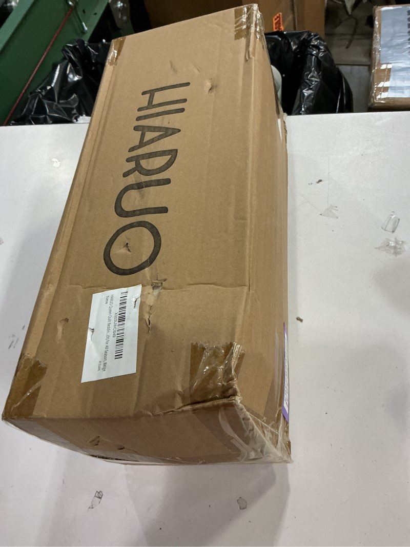 Condition photo showing New/Like New for HIARUO 3-Piece Queen Quilt Set - Soft Warm Ultrasonic Reversible Coverlet Bedspread Set (90 x 90 Inch) with 2 Pillow Sham (20 x 26 Inch), Beige Queen(90 x 90) Beige