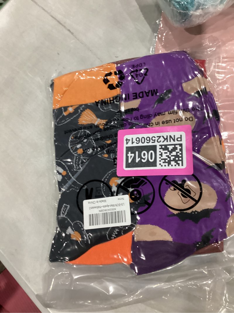 Condition photo showing item condition for BONANGEL Halloween Socks Men, Funny Novelty Cute Holiday Crew Socks, Crazy Halloween Gifts for Men 04pairs-halloween3