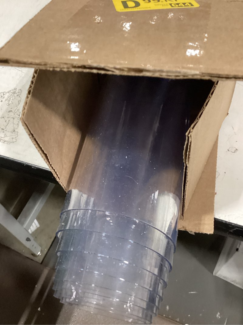 Condition photo showing As Is for similar productclear table protector 40 x 80 inch, 1.5mm thick plastic table cover, waterproof pvc clear table cover protector, desk protector mat, writing desk pad for desktop, coffee & dining room table 40\" x 80\" (rectangular) crystal clear