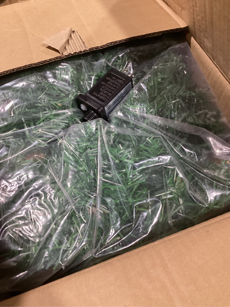 Condition photo showing Good Condition for Ceenna Extra Long 15ft Christmas Garland with 100 LED Lights Artificial Pine Prelit Lighted Christmas Outdoor Indoor Decorations Xmas Holiday Stairs Railing Mantle Door Decor(Pine Cone Garland)