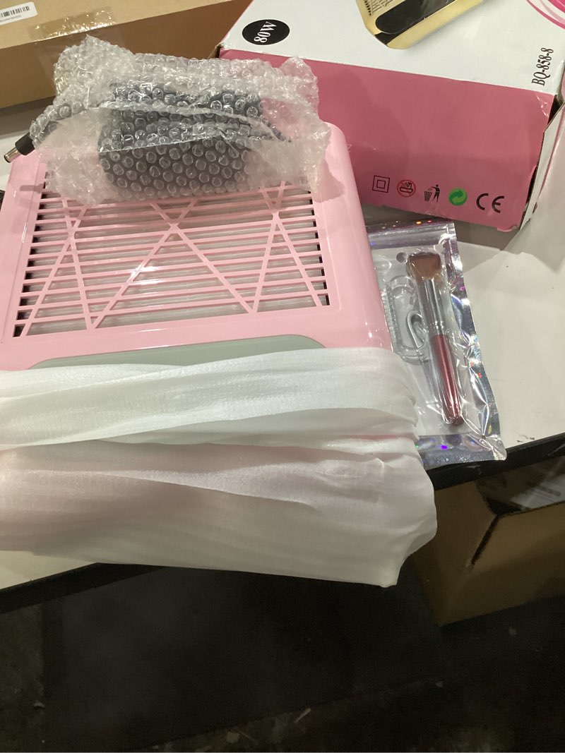 Condition photo showing New/Like New for Professional Nail Dust Collector Machine - 80W Powerful Vacuum Cleaner with Multiple Tool Kits - Low Noise Pink
