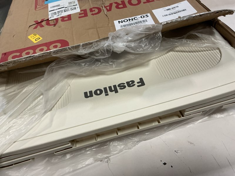 Condition photo showing As Is for Fashion foldable clothes storage, beige