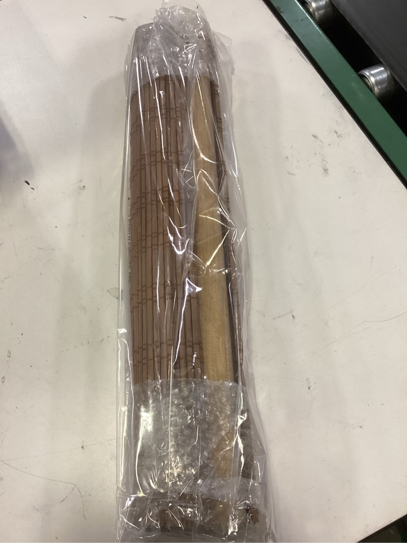 Condition photo showing New/Like New for LazBlinds No Tools No Drill Cordless Bamboo Roman Shades, Light Filtering Window Treatment, Roll Up Bamboo Blinds for Windows 20'' W x 48'' H, Ceylon Light Russet Light Filtering-ceylon Light Russet 20" W x 48" H