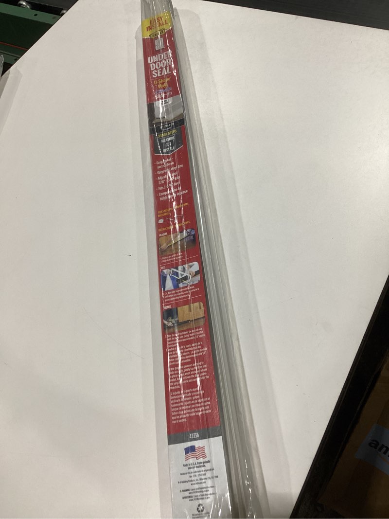 Condition photo showing New/Like New for M-D Building Products 43336 White Cinch® Vinyl Slide-On Under Door Seal 36 in. x 2.375 in.