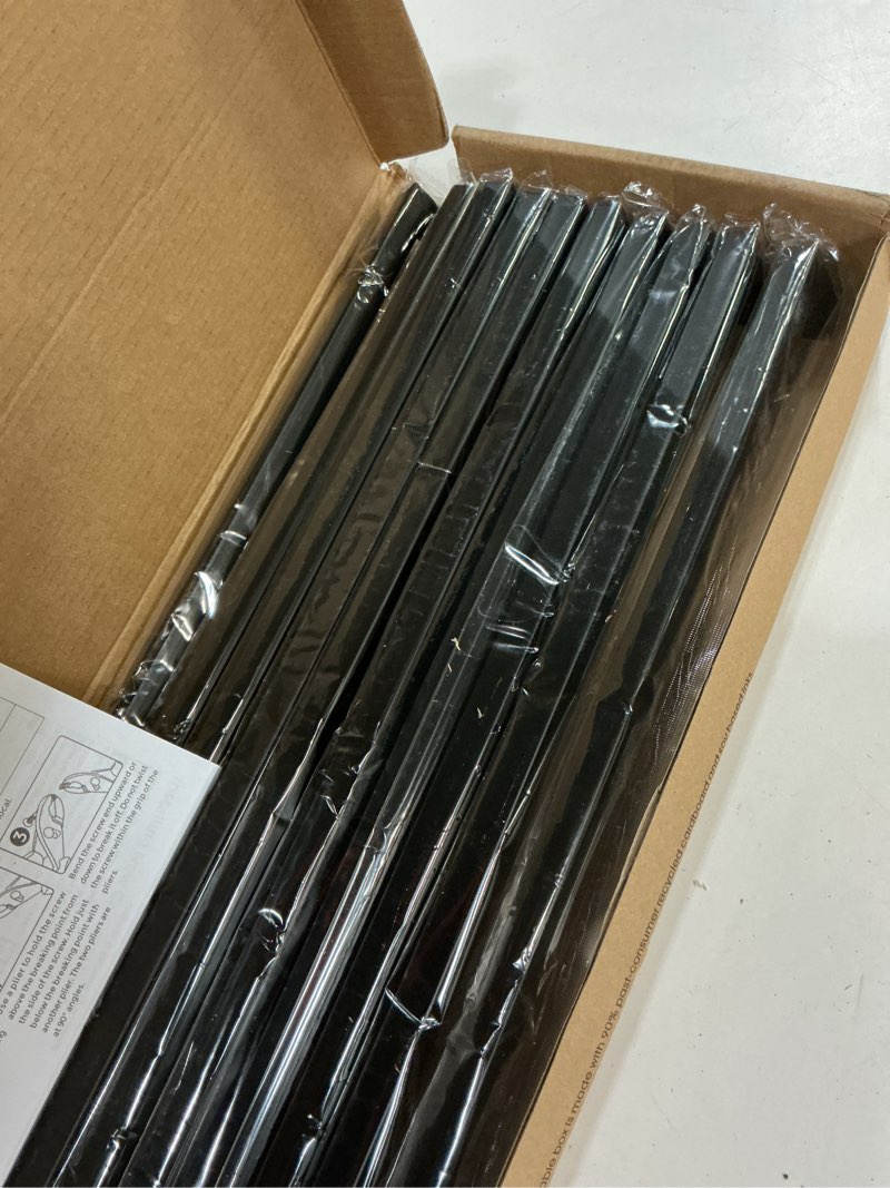 Condition photo showing Good Condition for Ravinte 10 Pack Black Cabinet Pulls 18 Inch Square Kitchen Cabinet Handles Matte Black Kitchen Hardware for Drawer Pulls Drawer Handles Come with Screwdriver 10 18 In Hole Centers