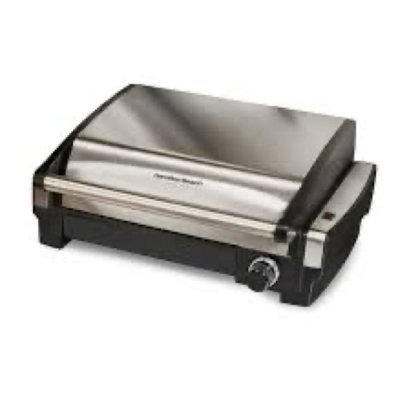 hamilton beach ® 25360g searing grill nonstick cooking plate  stainless steel