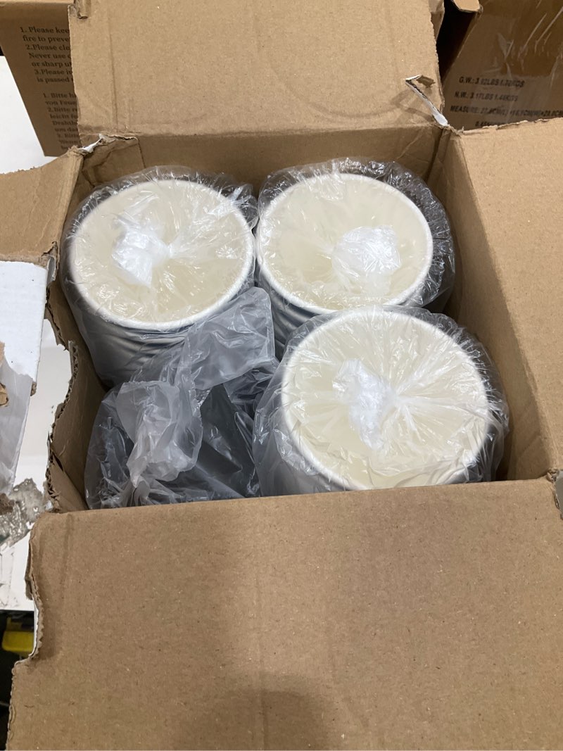 Condition photo showing New/Like New for disposable coffee cups with lids 16 oz, to go paper coffee cups with lids, insulated paper cups for hot or cold beverages (navy, 50pack) navy 16oz