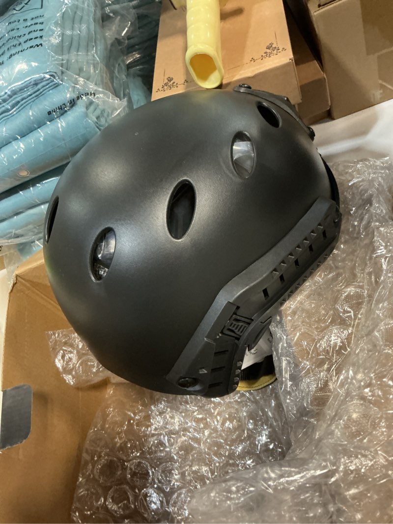 Condition photo showing New/Like New for bump army tactical helmet - kids, men & women - swat, sniper, combat, pilot, climbing, forestry, caving, paintball classic black