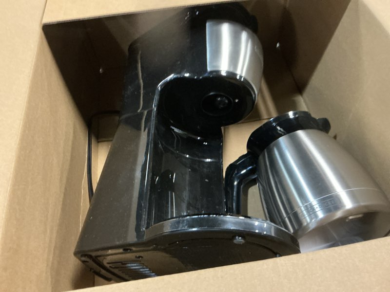 Condition photo showing As Is for BLACK+DECKER 12 Cup Thermal Programmable Coffee Maker with Brew Strength and VORTEX Technology, Black/Steel, CM2046S