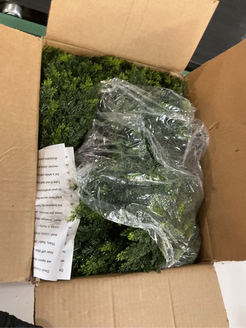 Condition photo showing Good Condition for 3ft artificial cedar topiary trees (2-pack) - uv resistant fake shrubs with ground spike for outdoor & indoor use, front porch, garden decor 3ft ground spike style