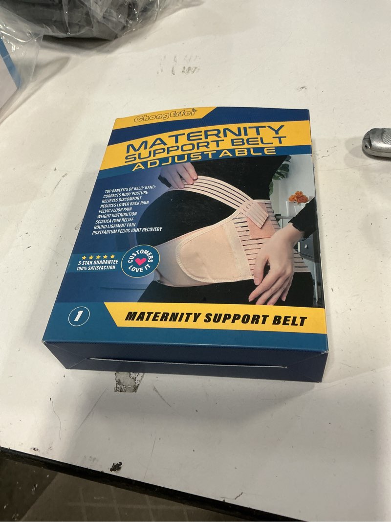 Condition photo showing New/Like New for ChongErfei Maternity Belt, Pregnancy 3 in 1 Support Belt for Back/Pelvic/Hip Pain, Maternity Band Belly Support for Pregnancy Belly Support Band (L: Fit Ab 39.5"-51.3", Black) Black L: Fit Ab 39.5"-51.3"