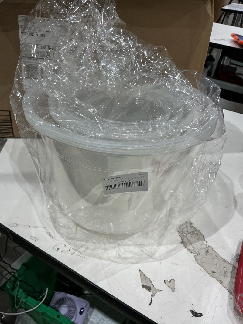 Condition photo showing Good Condition for fuijol 6/8/10/12 inch large clear nursery pots with drainage, 16 pack clear plastic nursery pots for plants, garden seedling starter plant pots for succulents, flower & vegetable (6/8/10/12in-16pack) 6/8/10/12inch-16pack