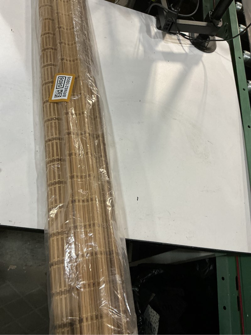 Condition photo showing As Is for hidodo cordless bamboo roman shades, light filtering bamboo blinds shades for indoor windows, uv pro