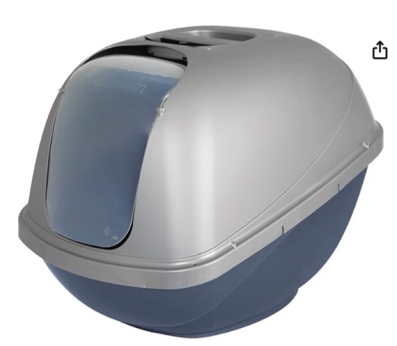 petmate basic hooded cat litter pan, large, pink and white, made in usa