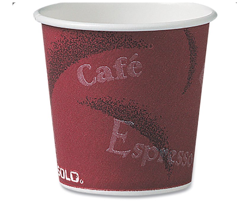 Solo 374SI-0041 4 oz Bistro SSP Paper Hot Cup (Case of 1000)