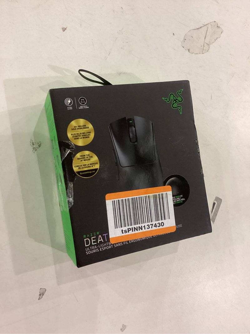 Condition photo showing As Is for Razer DeathAdder V4 Pro Wireless Gaming Mouse: 56g Lightweight - HyperSpeed Wireless Gen-2 - Optical Scroll Wheel - Optical Switches Gen-4 - Focus Pro 45K Sensor Gen-2 - Up to 150 Hr Battery Black