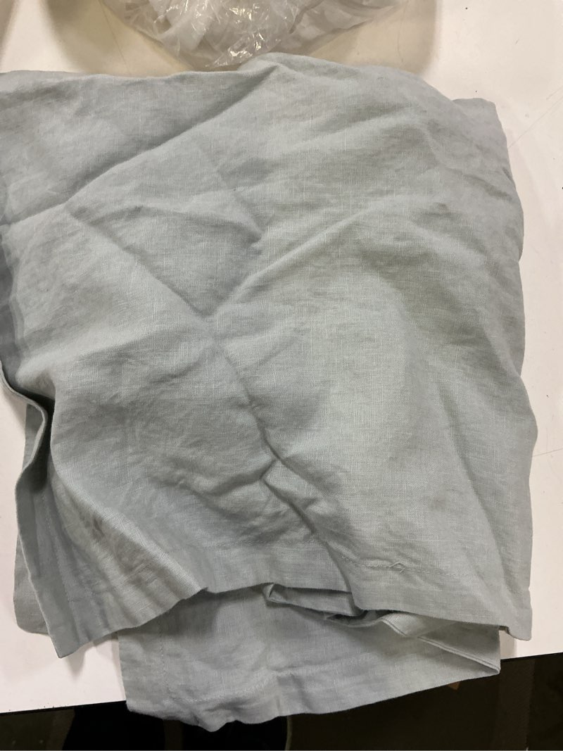 Condition photo showing As Is for quince european linen euro sham, euro, mist