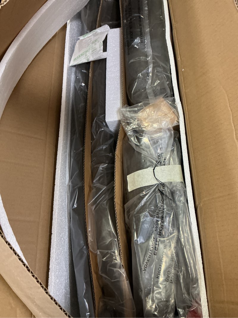 Condition photo showing As Is for signature design by ashley hallanden modern farmhouse counter upholstered barstool, set of 2, comb-back design, solid wood, 25.75" , dark gray 2 count grey