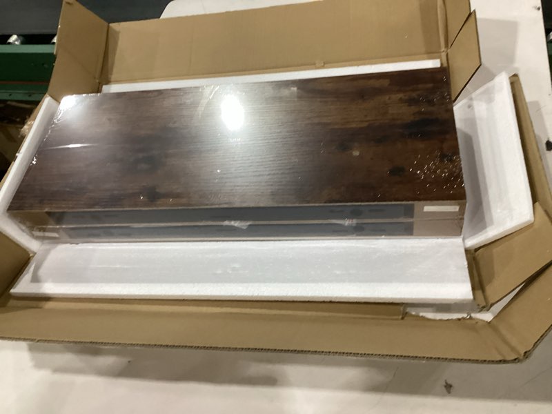 Condition photo showing New/Like New for heimlove 24 inch floating shelves for wall,9.3 inch deep brown bathroom over toilet shelf,wall mounted rustic wood shelves for,bedroom,living room,kitchen,office decor set of 2-brown brown 23.6"wx9.3"dx1.5"h, set of 2