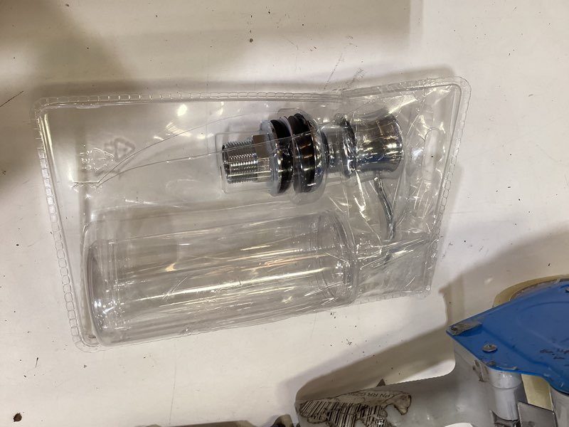 Condition photo showing As Is for dearborn chrome 10-oz capacity deck-mount soap and lotion dispenser