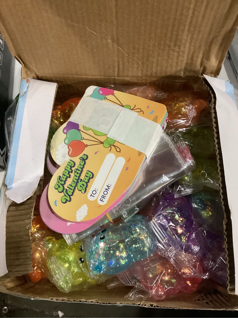 Condition photo showing New/Like New for Valentines Day Cards for Kids School, 24 Pack Valentines Cards with Bear Squeeze Toys, Valentine's Day Gifts for Kids Classroom Exchange, Valentine Party Favor Classroom Prizes for Boys Girls
