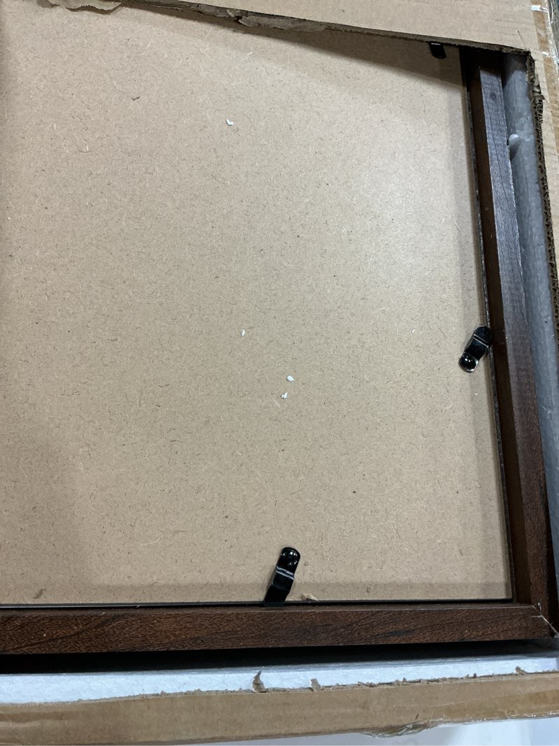 Condition photo showing Good Condition for Yaetm 20x20 Picture Frame Brown Set of 3, Wood Grain Square Frames Display 16x16 with Mat or 20 x 20 without Mat, Gallery Wall Frame for Wall Mounting (3 Pack, Brown)
