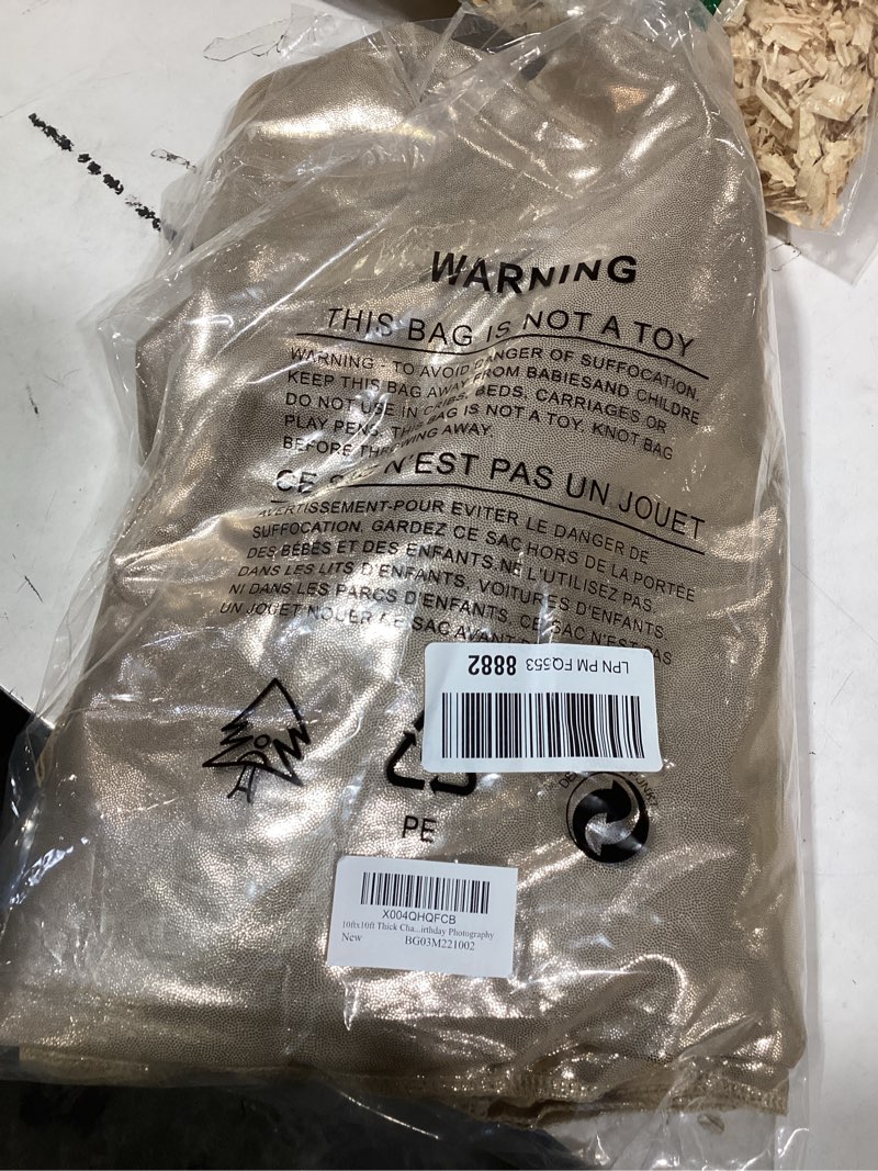Condition photo showing Good Condition for 10ftx10ft Champagne Gold Sequin Backdrop Curtain for Wedding Parties, 2 Panels 5x10ft Thick Wrinkle Free Shimmer Glitter Photo Backdrop Drapes Curtains for Birthday Photography Background Cloth 5ftx10ft(2 Panels) Champagne